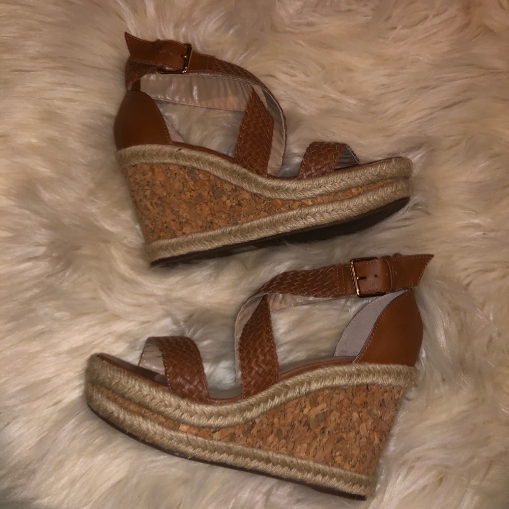 Alex + Alex size 7 woven wedges strappy
